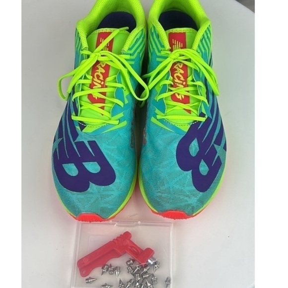 New Balance XC7 Racing Shoes Men’s Size 9 with New replacement Spikes Kit - Picture 1 of 10